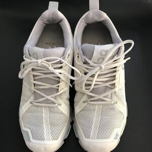 On Running Men's White and Light Gray Athletic Running Shoes